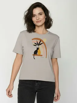GreenBomb GREENBOMB Cat Vase Nova - Kastiges T-Shirt aus Bio-Baumwolle / hochwertiger Print / GOTS / Fair & Vegan – Produktbild 1 von 1