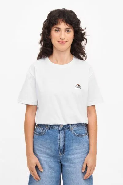 Natural Vibes Natural Vibes T-Shirt Fahrrad Bio GOTS | Bio T-Shirt | Weißes T-Shirt | Herren Damen T-Shirt | – Produktbild 2 von 4