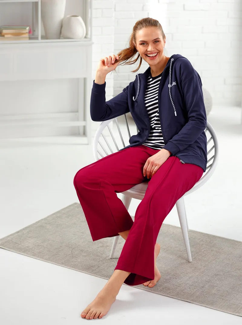 feel good Dehnbund-Hose, Kirsche-weiß, – Produktbild 2 von 2
