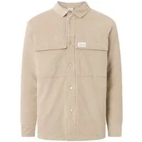 KnowledgeCotton Apparel KnowledgeCotton Apparel Wattiertes Corduroy Overshirt aus Biobaumwolle, Light Feather Grey – Produktbild 1 von 1