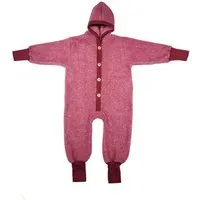 Cosilana Cosilana Kleinkinder Fleece Overall kbT Schurwolle Bio Baumwolle, Weinrot melange, – Produktbild 1 von 1