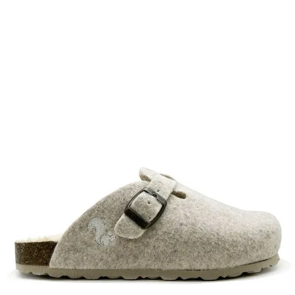 thies Recycled Wool Clog "thies ®" aus recycelter, zertifizierter Wolle, Crudo (beige), – Produktbild 1 von 4