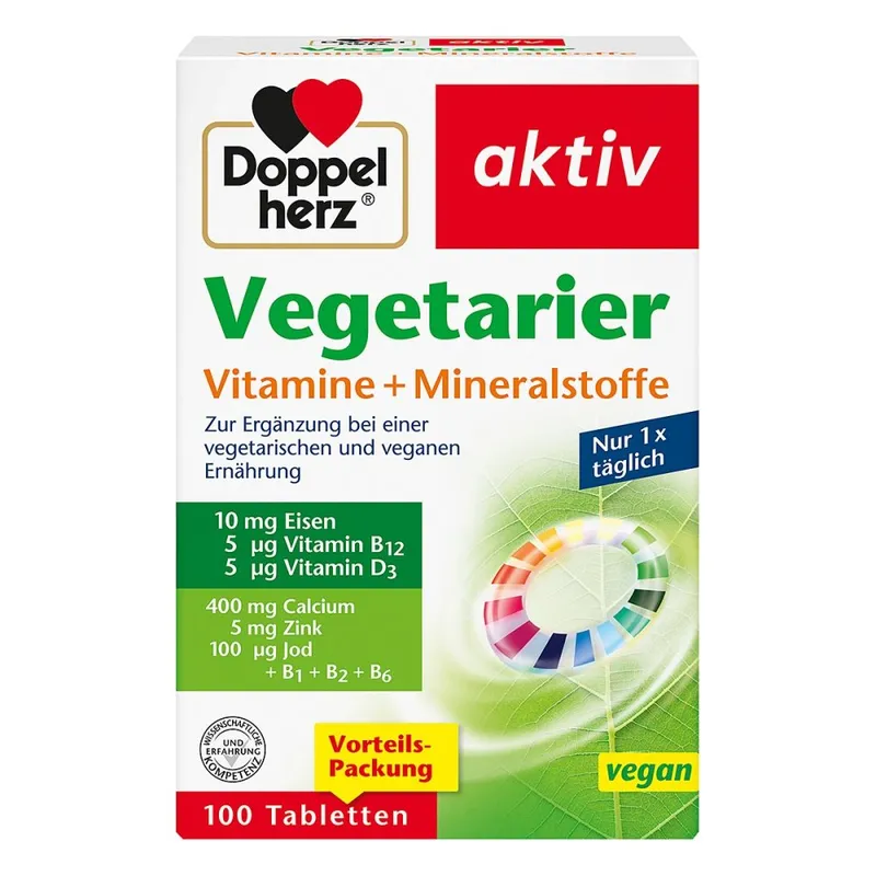 Doppelherz Doppelherz Vegetarier Vitamine + Mineralstoffe – Produktbild 1 von 1