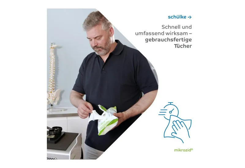 SCHÜLKE & MAYR SCHÜLKE & MAYR mikrozid® universal p wipes free line - Desinfektionstücher 114 Tücher Oberflächen-Desinfektionsmittel – Produktbild 2 von 5