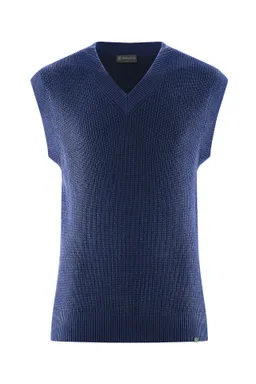 HempAge Hempage Herren vegan Strickweste Nachtblau – Produktbild 1 von 1
