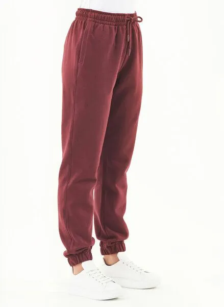 ORGANICATION ORGANICATION ESSENTIALS-PERRIE- Soft Touch Sweathose aus Bio-Baumwolle, Rot(bordeaux), – Produktbild 3 von 3