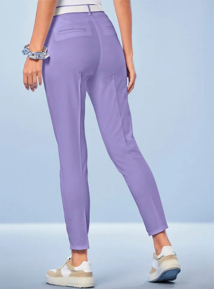 heine heine Jerseyhose Twill-Hose normal, Lila, – Produktbild 5 von 5