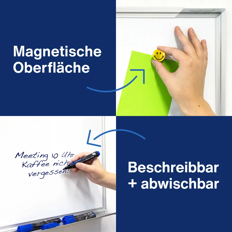 magnetoplan magnetoplan Whiteboard lackiert, 90 x 60 cm – Produktbild 1 von 4