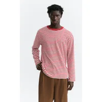 thinking mu Thinking MU Herren vegan T-Shirt Emilio Langärmelig Gestreift Rot, Rot, – Produktbild 1 von 1