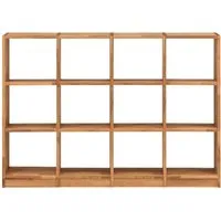 Regal "Grid" 4 x 3 Fächer, B 181 x H 125 x T 34 cm, Wildeiche geölt – Produktbild 1 von 1