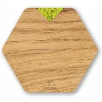 MMore MMORE Untersetzer aus Holz - Amerikanischer Nussbaum, Eichenholz und organische Materialien / 4er-Set Untersetzer, Waldmoos, – Produktbild 1 von 2