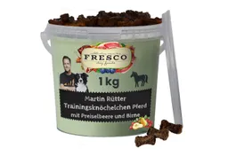 Fresco Dog Martin Rütter Trainingsknöchelchen 1kg, Hunde Leckerli Pferd mit Preiselbeeren & Birne, Snack für: Hunde, hypoallergen, getreidefrei, hoher Fleischanteil – Produktbild 1 von 1