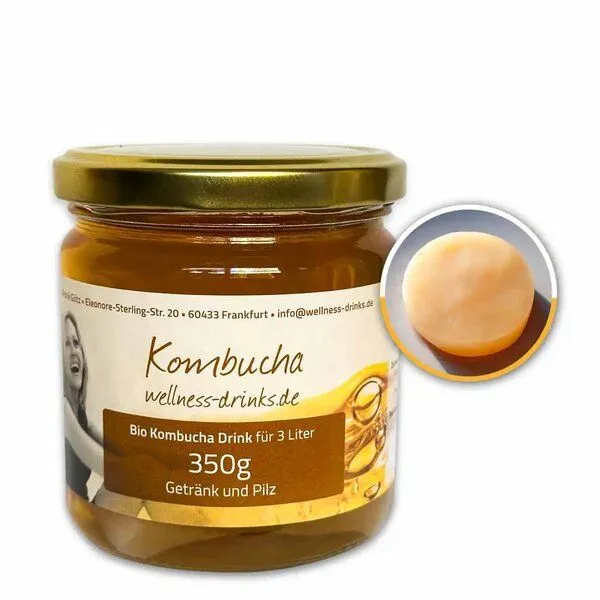 Wellness-Drinks Bio Kombucha mit Kombucha-Pilz (mittel) – Produktbild 1 von 4