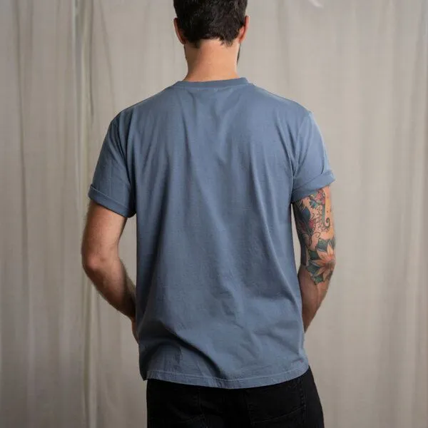 Vresh Clothing Vresh Clothing Vred - Oversized unisex T-Shirt aus Biobaumwolle, Rauchblau, – Produktbild 2 von 4