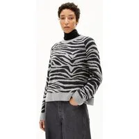 ARMEDANGELS ARMEDANGELS LILIRIAA ZEBRARAA Damen Pullover aus Bio-Woll Mix, Silver melange-steel melange, – Produktbild 1 von 1