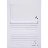 Exacompta 16 x 25 Exacompta Fenstermappen "Forever", 130 g/m², DIN A4, weiß – Produktbild 1 von 1