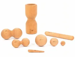 rollholz rollholz SET (8-teilig) - das Faszien- und Massageset aus Holz – Produktbild 1 von 1