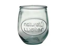 Trinkglas 'Natural Water' oval, 0,4 l, aus Recyclingglas – Produktbild 1 von 1