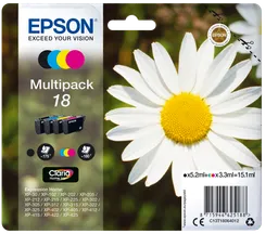 Epson Epson Tintenpatronen T1806/ 18 schwarz, cyan, magenta, gelb, 4er-Set – Produktbild 1 von 1