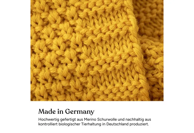 Ehrenkind Strickschal Schlauchschal für Kinder, aus Merino Schurwolle, (Grobstrick), Grau, – Produktbild 5 von 5
