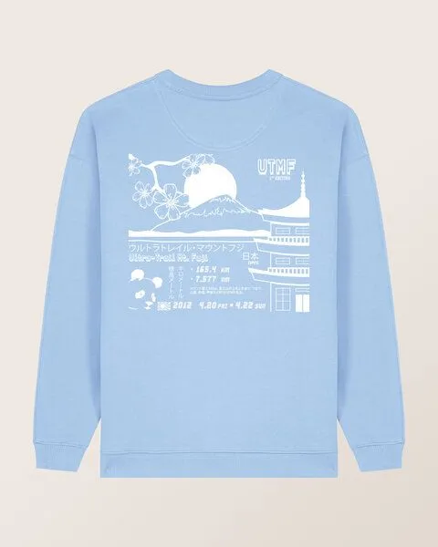 THE FACE OF ELEMENTS The Face of Elements Mount Fuji Sweatshirt aus 100% Bio-Baumwolle, Easy blue (blau), – Produktbild 1 von 4