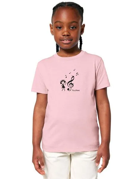 FellHerz FellHerz Kids T-Shirt Music Lover rosa – Produktbild 1 von 3