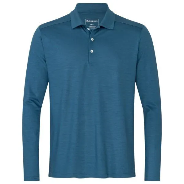 Kaipara - Merino Sportswear Kaipara - Merino Sportswear URBAN Merino Poloshirt Herren Langarm Regular 200, Light petrol, – Produktbild 1 von 2