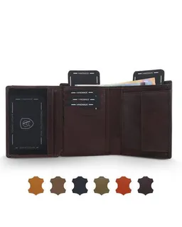 Akaroa Akaroa Trifold Geldbörse Herren aus echtem Rindsleder – Produktbild 1 von 1