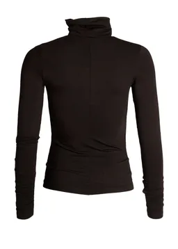 MAHLA MAHLA Damen vegan Rollkragenhemd Mila Schwarz – Produktbild 1 von 1