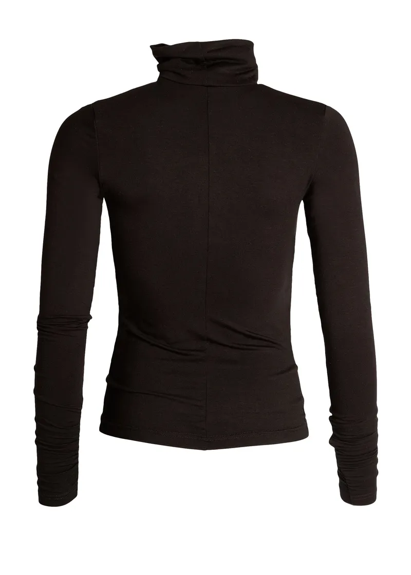 MAHLA MAHLA Damen vegan Rollkragenhemd Mila Schwarz, Schwarz, – Produktbild 1 von 2