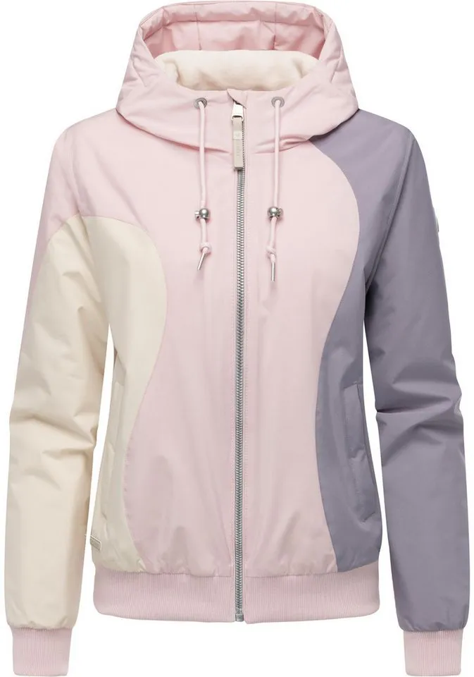 ragwear ragwear Bomberjacke Oggie Block Warm YOUMODO Wasserdichte Winterjacke mit Kapuze, Rosa, – Produktbild 2 von 4