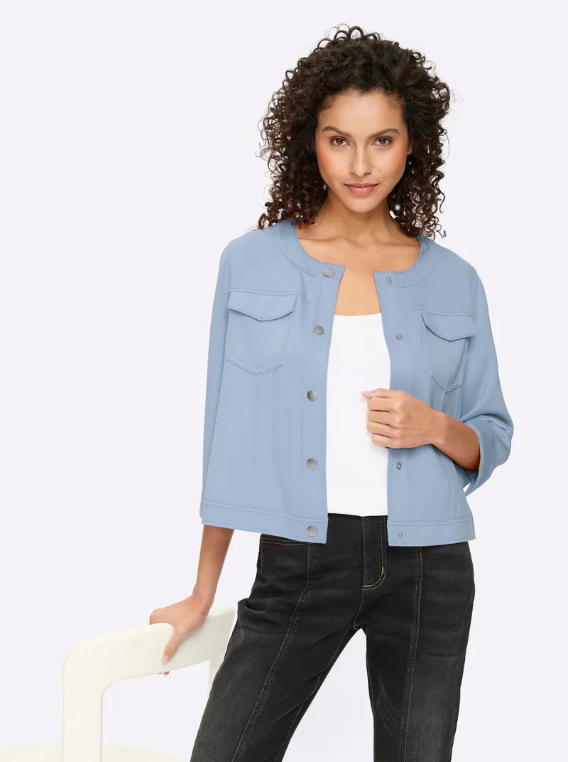 heine Shirtjacke eisblau, Eisblau, – Produktbild 2 von 2