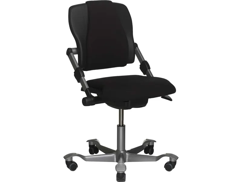 HAG HAG Bürodrehstuhl "H03 340" Gestell: silber, Stoff: Cura black – Produktbild 1 von 1