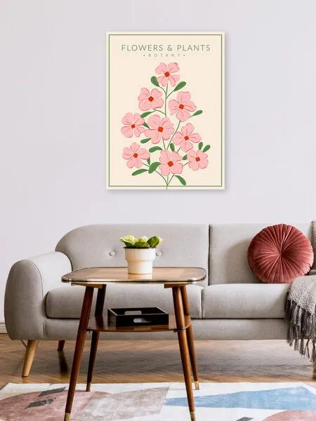 Photocircle Photocircle Poster / Leinwandbild - Soft Pink Flowers - Botany no4 – Produktbild 2 von 4