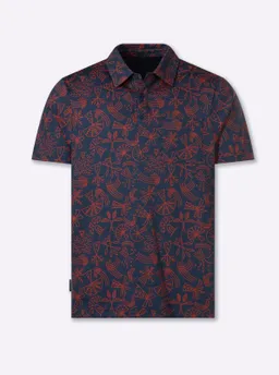 marco donati Kurzarmshirt dunkelblau-bedruckt – Produktbild 1 von 1