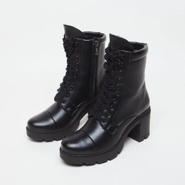 AGAZI AGAZI AGA - plant-based leather boots, Black, – Produktbild 4 von 4