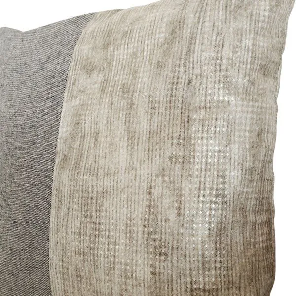 körber mode körber mode Kissenbezug 40x40 aus recycelter Baumwolle und Leinen edel glänzend Grautöne – Produktbild 4 von 4