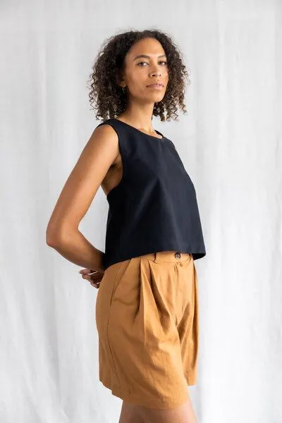 Jyoti - Fair Works Jyoti - Fair Works Bio-Baumwoll Top Pallavi, Schwarz, – Produktbild 2 von 4