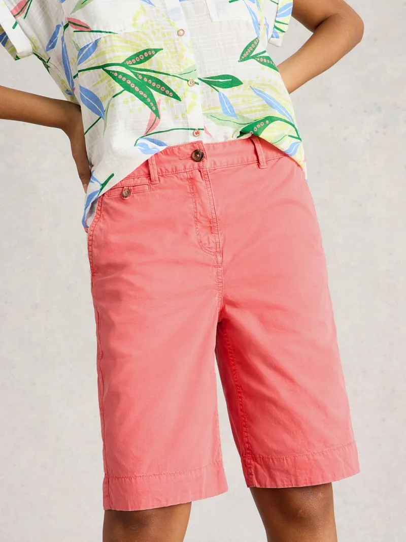 White Stuff Shorts Hayley aus Bio-Baumwolle - 52/R, Mittelrosa, – Produktbild 1 von 4