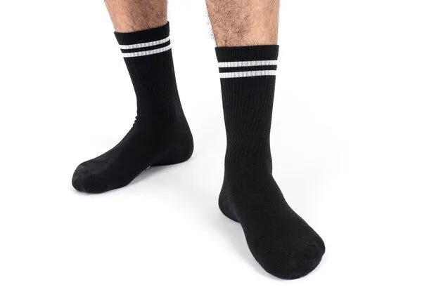 8000Kicks 8000Kicks Gestreifte Hanfsocken, Schwarz, – Produktbild 2 von 2