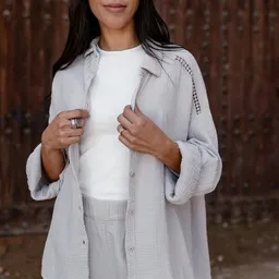 NORDLICHT NORDLICHT Oversize Musselin Bluse Mia aus 100% Bio-Baumwolle – Produktbild 1 von 1