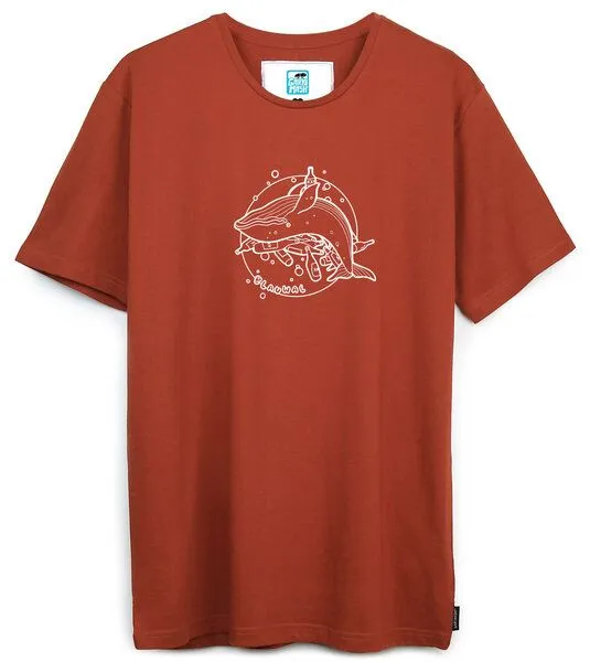 Gary Mash GARY MASH T-Shirt Blauwal aus Bio-Baumwolle, Rost (rot), – Produktbild 1 von 4