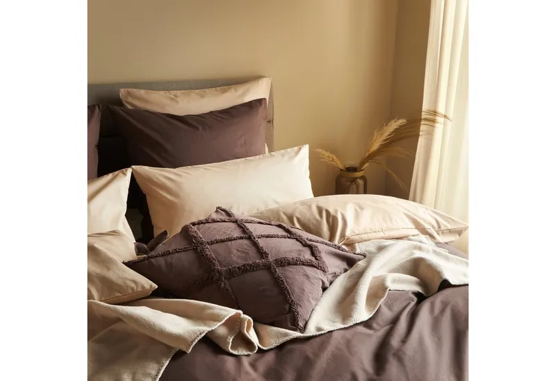 Wohndecke Jannis, OTTO home, GOTS zertifiziert - aus Bio-Baumwolle, Kuscheldecke, Braun, – Produktbild 3 von 5