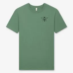 ilovemixtapes ilovemixtapes Biene Siebdruck Unisex T-Shirt Sage Green, stone washed – Produktbild 1 von 1