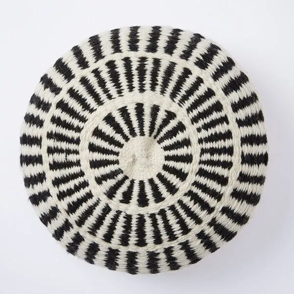 By Native By Native Kissen Salta Large, 100% Schurwolle, mulesingfrei, Naturweiß & Schwarz – Produktbild 2 von 4