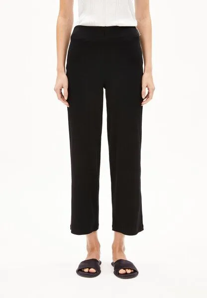 ARMEDANGELS ARMEDANGELS NIANAA RIB Damen Ripp-Jerseyhose aus Bio-Baumwoll Mix, Black, – Produktbild 1 von 4