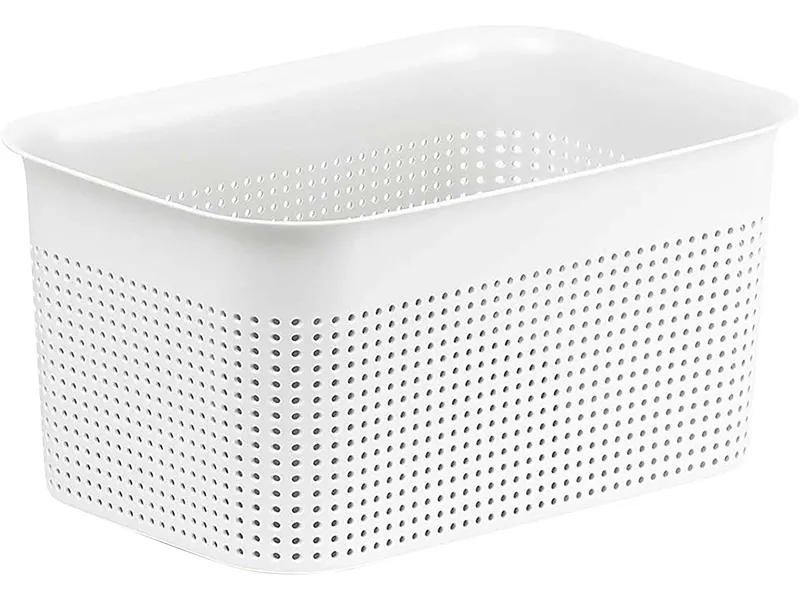rotho rotho Aufbewahrungskorb "BRISEN" aus Recyclingkunststoff, 4,5 l, weiß – Produktbild 1 von 1