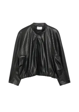 comma comma Fake Leather Jacke mit Ballonsaum – Produktbild 1 von 1