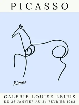 Photocircle Photocircle Poster / Leinwandbild - Picasso Pferd – blau – Produktbild 1 von 1