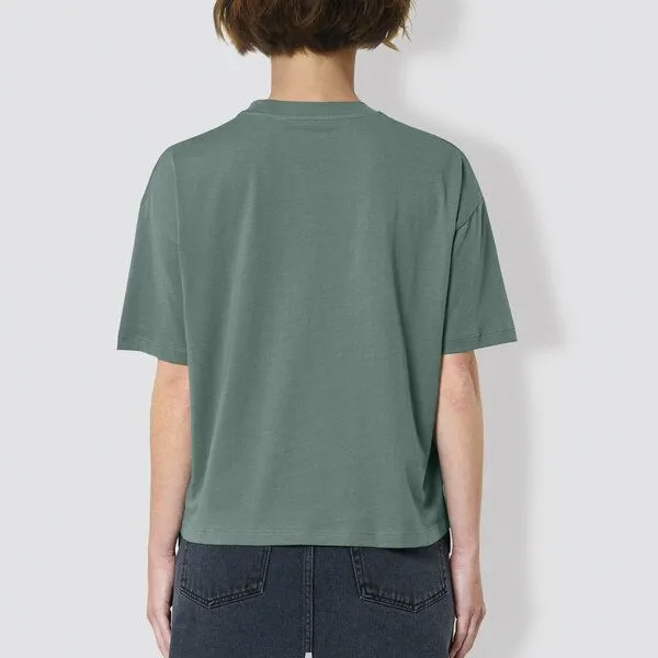 little kiwi little kiwi Damen T-Shirt „Kiwi mit Kopfhörer“, Grün-green bay, – Produktbild 3 von 3